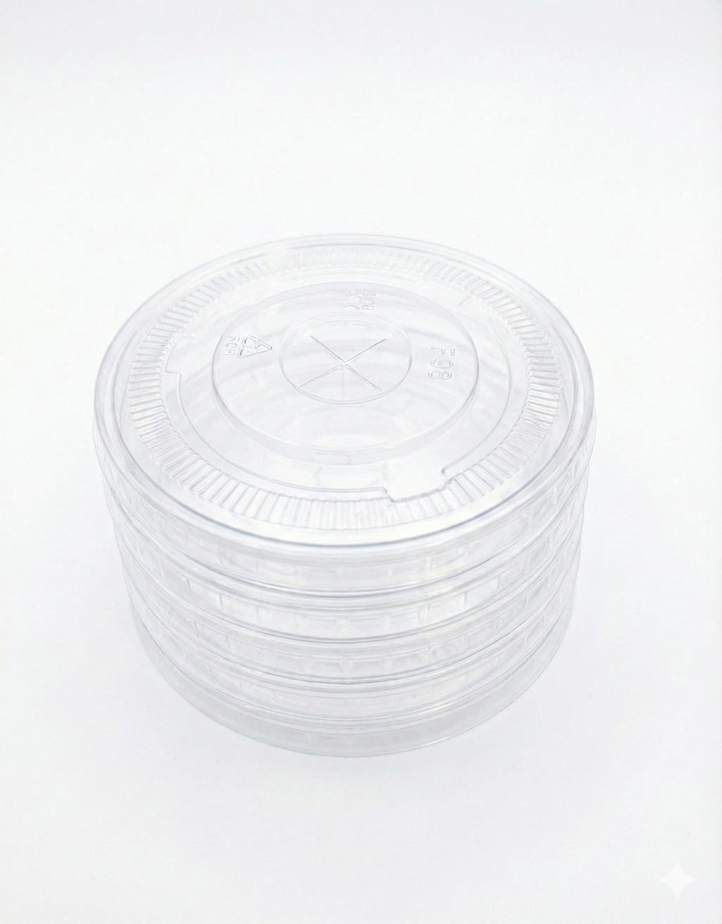 Flat Lids for PET Cups 98mm for Cold Beverages