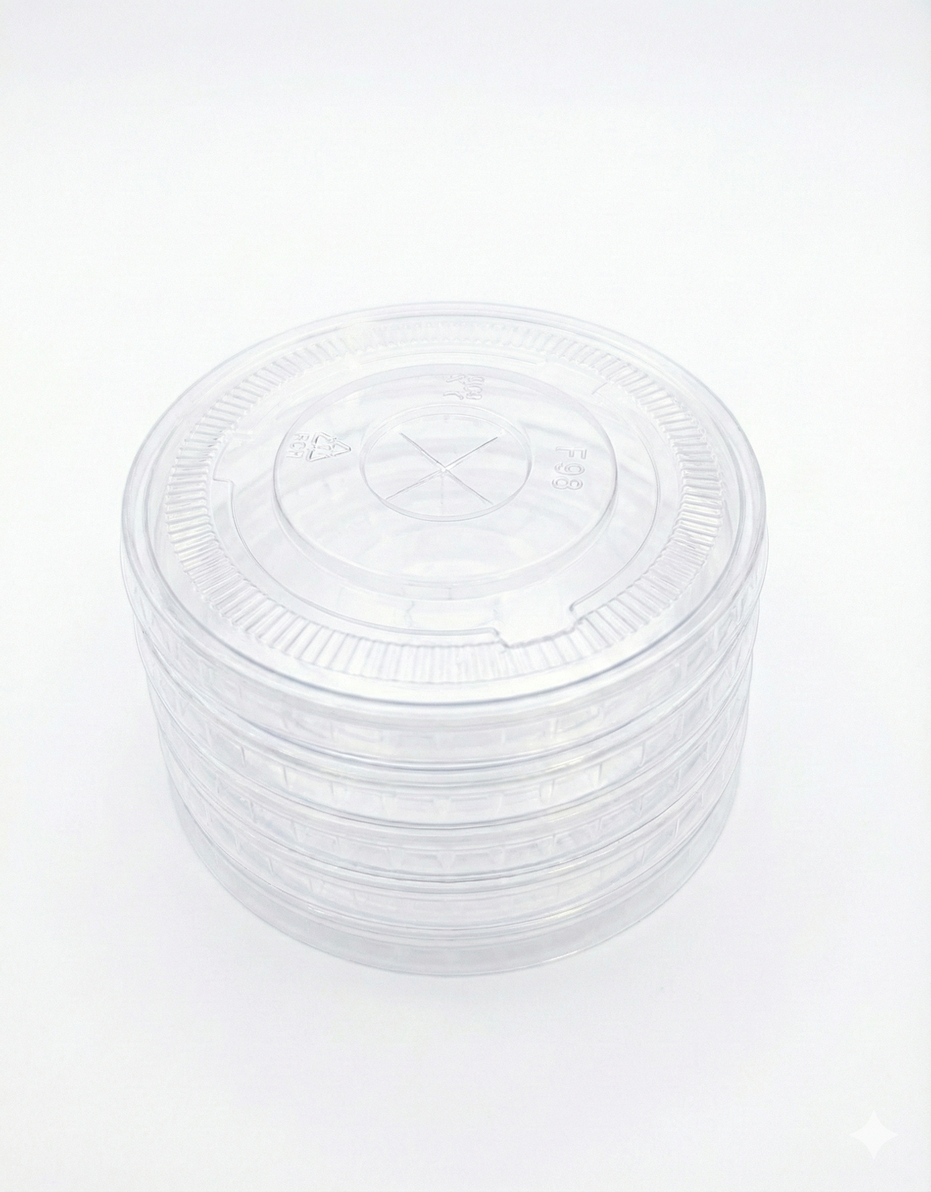 Flat Lids for PET Cups 98mm for Cold Beverages