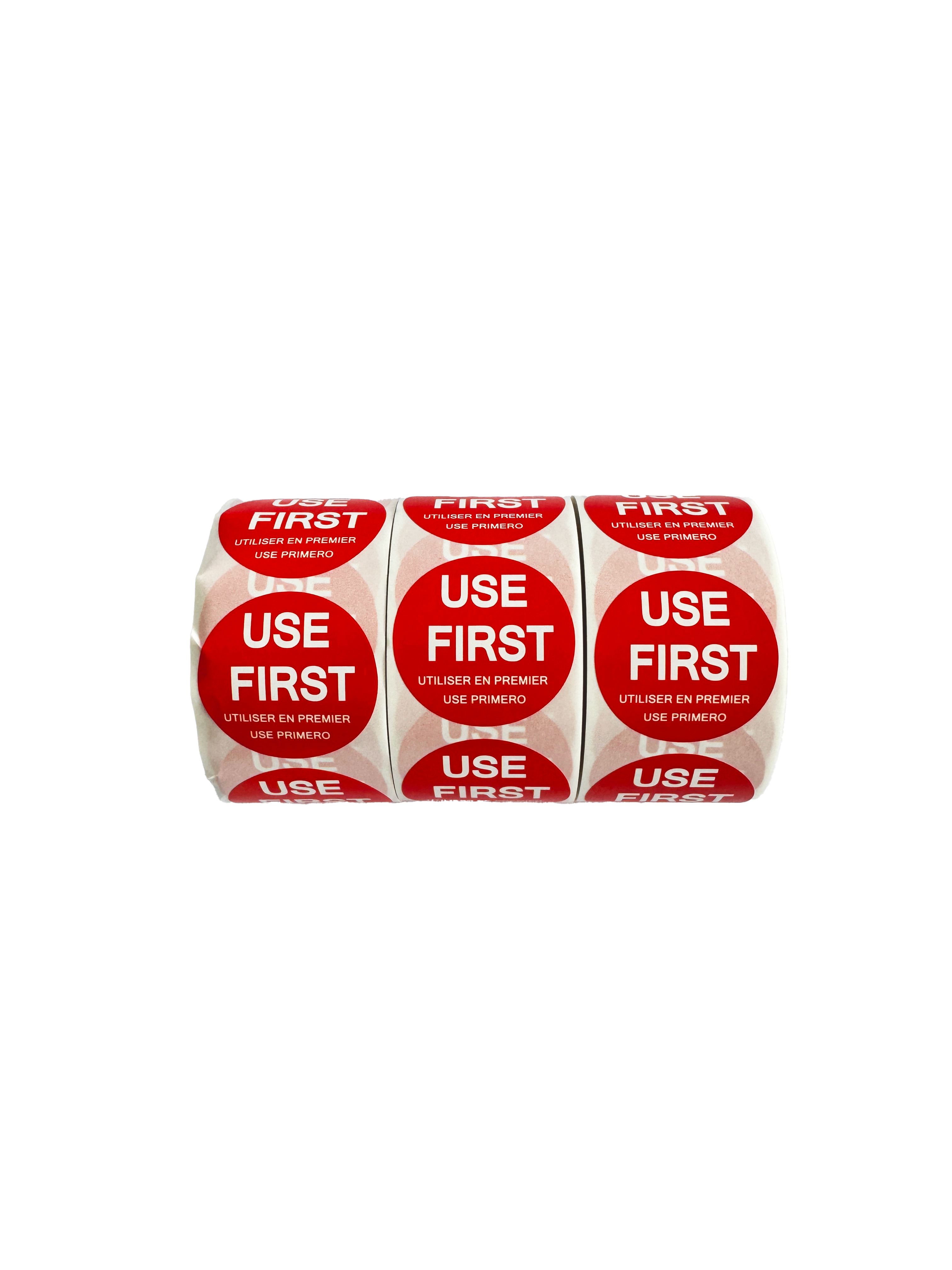 Use First Trilingual 1.5" Removable Food Label Stickers 500/Roll