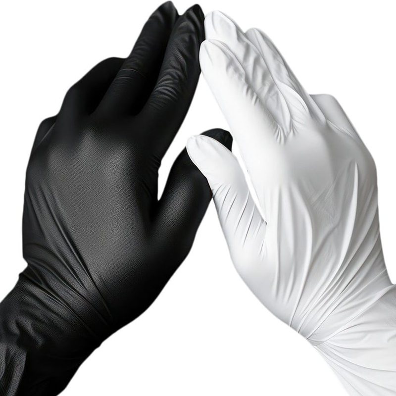 Box of white nitrile gloves