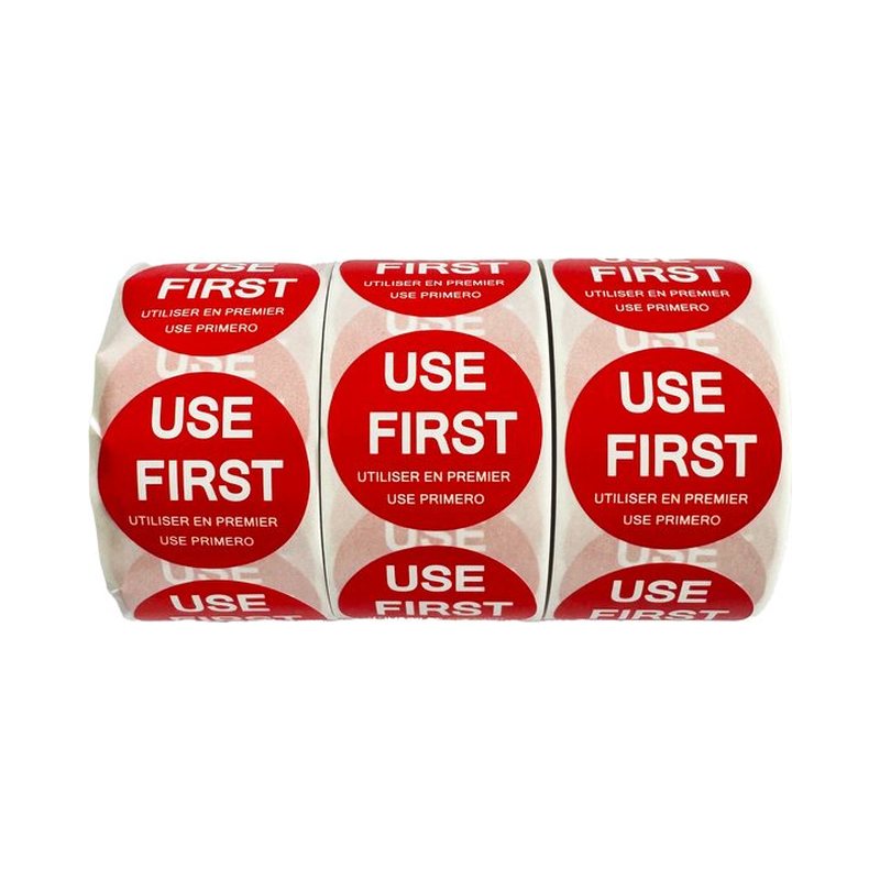 Roll of Use First food rotation labels